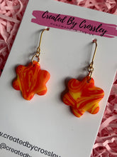 Load image into Gallery viewer, Sunset Flower Clay Earrings