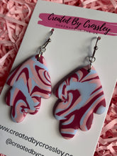 Load image into Gallery viewer, Multicolour Swirl Clay Earrings