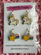 Load image into Gallery viewer, Unicorn Star Earring Duo