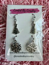 Load image into Gallery viewer, Snow Tree Earring Duo