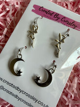 Load image into Gallery viewer, Fairy Moon Earring Duo