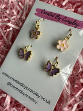 Load image into Gallery viewer, Flower Butterfly Earring Duo