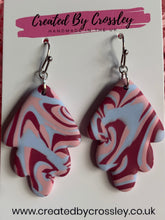 Load image into Gallery viewer, Multicolour Swirl Clay Earrings