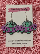 Load image into Gallery viewer, Alien Space Cat Charm Earrings