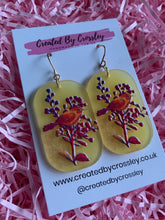 Load image into Gallery viewer, Large Bird Charm Earrings