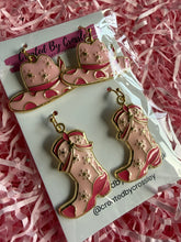 Load image into Gallery viewer, Pink Cowboy Earring Duo