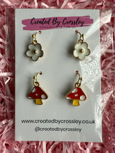 Load image into Gallery viewer, Flower Mushroom Earring Duo
