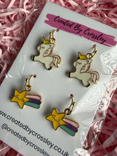 Load image into Gallery viewer, Unicorn Star Earring Duo