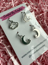 Load image into Gallery viewer, Cloud Moon Earring Duo