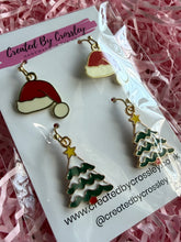 Load image into Gallery viewer, Santa Tree Earring Duo