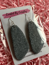 Load image into Gallery viewer, Sparkle Granite Grey Clay Earrings and Necklace