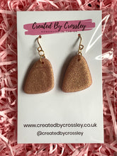 Load image into Gallery viewer, Sparkly Gold Clay Earrings and Necklace
