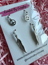 Load image into Gallery viewer, Peace Feather Earring Duo