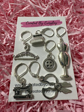 Load image into Gallery viewer, Crafty Sewing Charms Stitch Markers Set