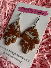 Load image into Gallery viewer, Brown Grey Clay Earrings