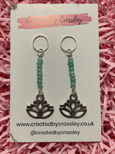 Load image into Gallery viewer, Green Lotus Hearing Aid Charms