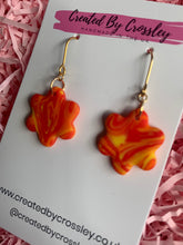 Load image into Gallery viewer, Sunset Flower Clay Earrings