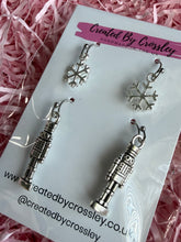 Load image into Gallery viewer, Snow Nutcracker Earring Duo