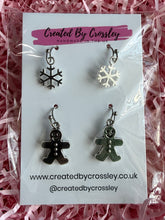 Load image into Gallery viewer, Gingerbread Snow Earring Duo