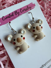 Load image into Gallery viewer, Koala Charm Earrings