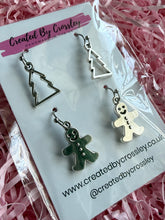 Load image into Gallery viewer, Gingerbread Tree Earring Duo