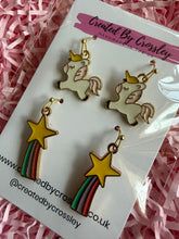 Load image into Gallery viewer, Unicorn Star Earring Duo