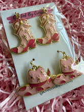 Load image into Gallery viewer, Pink Cowboy Earring Duo