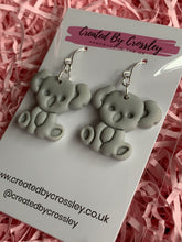 Load image into Gallery viewer, Koala Grey Clay Earrings and Necklace