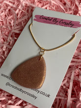 Load image into Gallery viewer, Sparkly Gold Clay Earrings and Necklace