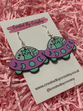 Load image into Gallery viewer, Alien Space Cat Charm Earrings