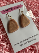 Load image into Gallery viewer, Sparkly Gold Clay Earrings and Necklace