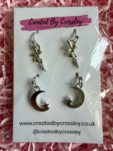 Load image into Gallery viewer, Fairy Moon Earring Duo