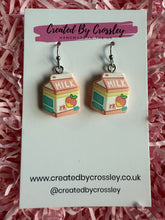 Load image into Gallery viewer, Peach Milk Charm Earrings