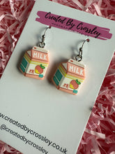 Load image into Gallery viewer, Peach Milk Charm Earrings