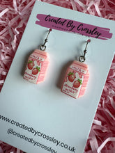Load image into Gallery viewer, Strawberry Milk Charm Earrings