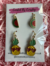 Load image into Gallery viewer, Funky Fruit Earring Duo