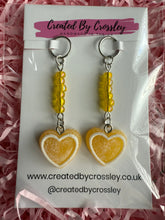 Load image into Gallery viewer, Yellow Heart Hearing Aid Charms