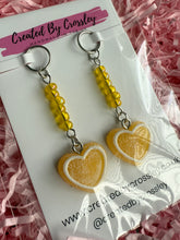 Load image into Gallery viewer, Yellow Heart Hearing Aid Charms