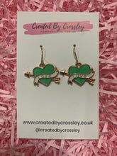 Load image into Gallery viewer, Colourful Love Heart Charm Earrings