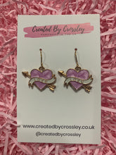 Load image into Gallery viewer, Colourful Love Heart Charm Earrings