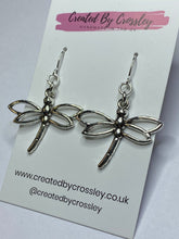 Load image into Gallery viewer, Large Dragonfly Charm Earrings