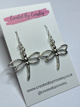 Load image into Gallery viewer, Large Dragonfly Charm Earrings