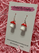 Load image into Gallery viewer, Mushroom Charm Earrings