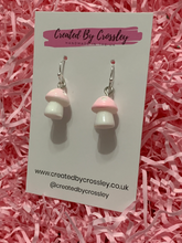 Load image into Gallery viewer, Mushroom Charm Earrings