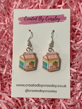 Load image into Gallery viewer, Peach Milk Charm Earrings