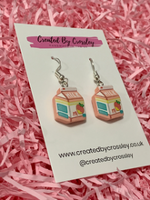 Load image into Gallery viewer, Peach Milk Charm Earrings