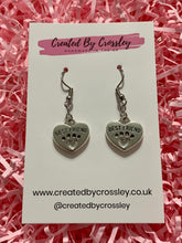 Load image into Gallery viewer, Best Friend Paw Heart Charm Earrings