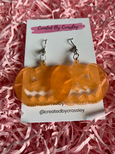 Load image into Gallery viewer, Orange Pumpkin Earrings