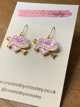 Load image into Gallery viewer, Colourful Love Heart Charm Earrings