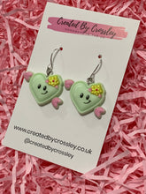 Load image into Gallery viewer, Valentines Smiley Heart Earrings